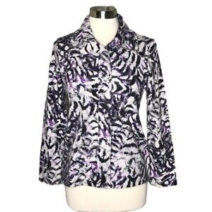 Zenergy by Chico’s 0 S knit jacket purple